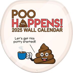 TURNER LICENSING Poo Happens 12X12 Die Cut Wall Calendar (24998075102)