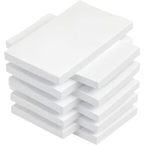 White Sticky Notes 3 x 5 in,10 Pads Large Notepads,100 Sheets/Pad Sticky Note Pads,1000 Sheets in Total Long Memo Pads,Super Sticky Pads for Office, School, Home,Meeting,Notebook Monitors Wall