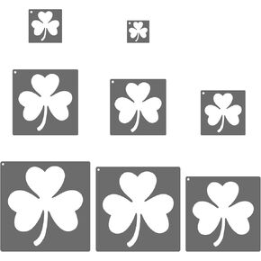 Patikil Shamrock Stencils ، 16 PCS شاميروك من البلاستيك الكبير القابلة لإعادة الاستخدام للطلاء على الحائط ، والخشب ، والسيق