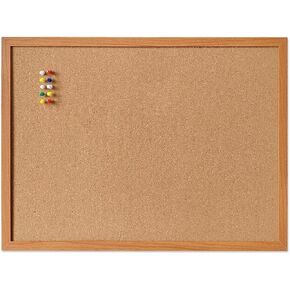 Cork Bulletin Board for Wall - 36" x 24" Bulletin Board Wall Mounted Wood Frame Message Board pin Board for School,Office and Home