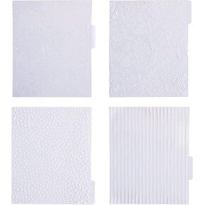 Steel Mill & Co Cute Decorative Binder Dividers with Tabs, 8 Tab Dividers Letter Size, Plastic Binder Organizer Set for School/Office, White Floral