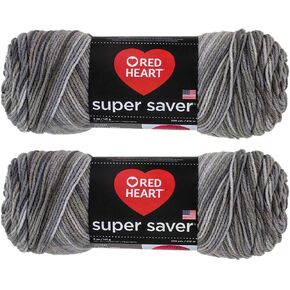 Bulk Buy: Red Heart Super Saver (2-Pack) (Dove, 5 oz Each Skein)