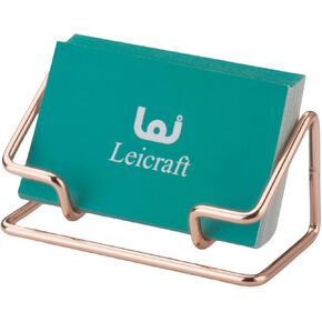 Business Card Holder for Desk, Cute Metal Card Organizers and Office Desk Accessories for Men and Women (Golden)