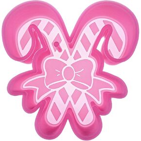 (300 Design Optional) MUBYOK M490 Christmas Double Candy Cane with Bow Silicone Freshie Mold for Baking Aroma Beads Car Freshie Supplies