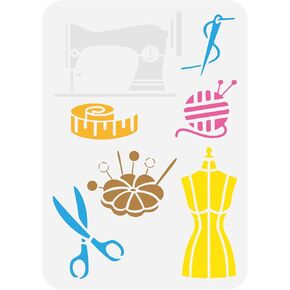 FINGERINSPIRE Gnome's Daily Routine Painting Stencil 8.3x11.7inch Reusable Mopping Gnome Template Painting Gnome Stencil Cooking Gnome Fishing Gnome Stencil Reusable Gnomes Pattern Drawing Template