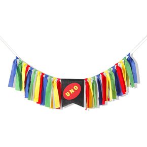 First Birthday High Chair Banner - Boy 1st Birthday Highchair Banner, Carnival Circus Banner for First Birthday, Boys Birthday Party Supplies, Fiesta Party Decorations