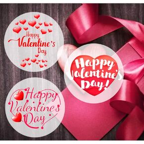 Happy Valentine's Day Sticker Labels,2 inch Valentine's Day Decorations Heart Sticker for Envelope Seals