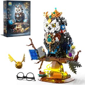 Ideas Magic Owl Flower Animal Building Set, MOC Collectible Harry Bird Model, Compatible with Lego for Adults, Creative Gifts for Adults or Teens Kids 8+ (1288 Pcs)