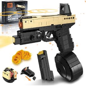 Model Gun Building Blocks Set, Building Bricks Toy Gun, Guns Building Toys for Boys Kids Adults Sniper Set Shootable, Toy Pistol Model Kit for Military Fans
