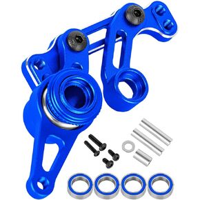 RC Steering Bellcranks Servo Saver Upgrades Part for ECX 1/10 2WD Ruckus,Axe,Brutus,Circuit,AMP MT,AMP DB,AMP Crush,K&N Torment,Aluminum Drag Link Set w/Bearings,Navy Blue