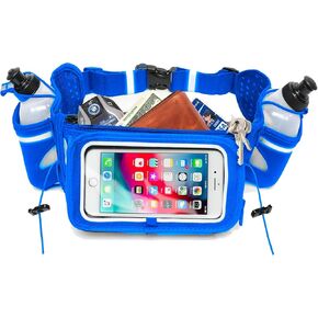 [Voted No.1 Hydration Belt] Runtasty Winners' Running Fuel Belt - Includes accessories: 2 BPA Free Water Bottles & Runners Ebook - Fits Any iPhone - w/Touchscreen cover - No Bounce Fit and more!