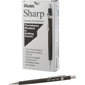 Pentel Sharp Mechanical Pencil, (0.9mm), Metallic Graphite Barrel, Box of 12 (P209MN)