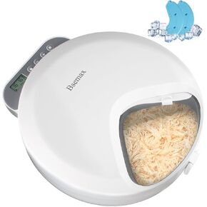 Automatic Cat Feeder Wet Food Cordless Dog Food Dispenser 4 Meal Timed Auto Pet Feeder for Cat Dog with 2 Ice Packs Small Pet Fresh Feeder Smart Automatic Puppy Kitten Feeding Bowls