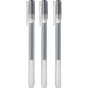 MUJI Gel Ink Ball Point Pen, Black, 0.7mm, Pack of 3 (Japan Import)