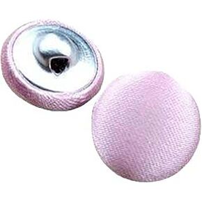 20 Pcs Satin Covered Metal Shank Buttons Cloth Buttons for Wedding Dress Tuxedo Suits (Black, 10mm)