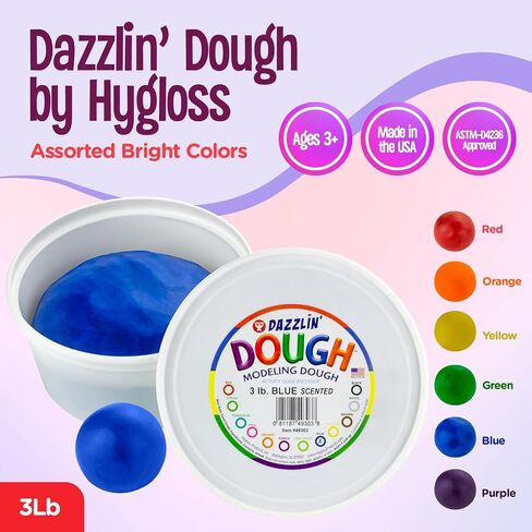 Hygloss Play Modeling Dough - Orange Dough Acteding - آمن وغير سامة للفنون والحرف اليدوية - الحفلات - لوازم الفصل - 3 رطل in Kuwait