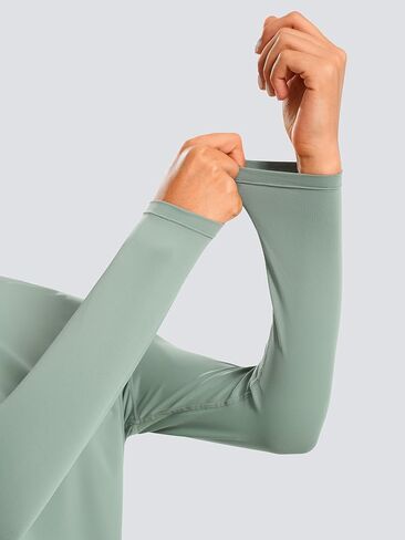 JOYSPELS Ice Silk Long-Sleeve Shirts for Women Loose Fit Boat-Neck Workout Tops for Women in Kuwait