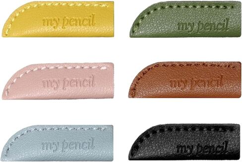Leather Pencil Cap (3 Pack), Handmade, School & Office Essentials, Pencil Cover, Protector, case, Accessories, 6 Colors (Black) in Saudi Arabia