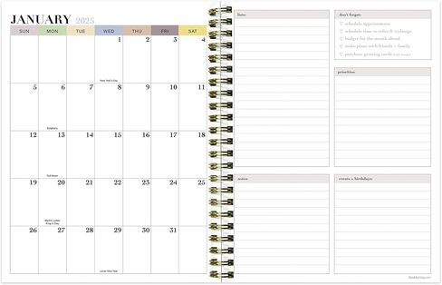 TF PUBLISHING 2025 Lemons of Capri Medium Weekly Monthly Planner - Habit & Task Trackers - 12 Month Calendar Planner Monthly and Weekly with Organizer Stickers - 6.5in x 8in in Saudi Arabia