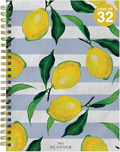 TF PUBLISHING 2025 Lemons of Capri Medium Weekly Monthly Planner - Habit & Task Trackers - 12 Month Calendar Planner Monthly and Weekly with Organizer Stickers - 6.5in x 8in in Saudi Arabia