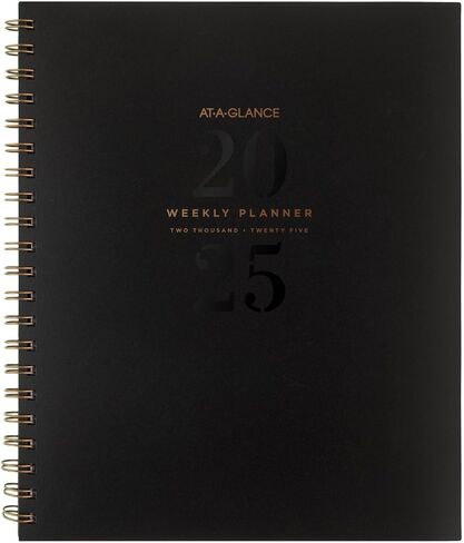 AT-A-GLANCE 2025 Planner, Weekly & Monthly, 8-1/2" x 11", Large, Signature Lite, Black (YP905L0525) in Saudi Arabia