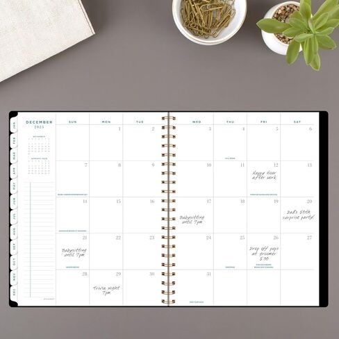 AT-A-GLANCE 2025 Planner, Weekly & Monthly, 8-1/2" x 11", Large, Signature Lite, Black (YP905L0525) in Saudi Arabia
