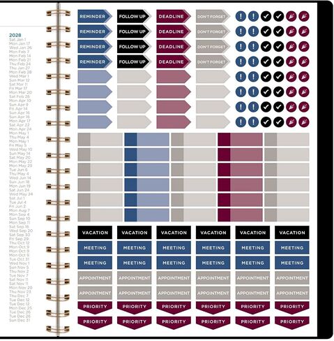 AT-A-GLANCE 2025 Planner, Weekly & Monthly, 8-1/2" x 11", Large, Signature Lite, Black (YP905L0525) in Saudi Arabia