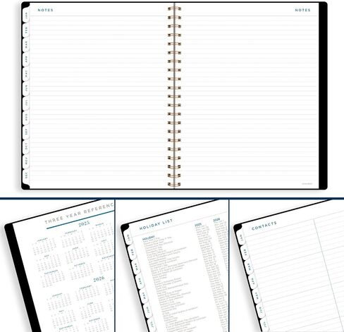 AT-A-GLANCE 2025 Planner, Weekly & Monthly, 8-1/2" x 11", Large, Signature Lite, Black (YP905L0525) in Saudi Arabia