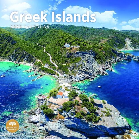 Bright Day Calendars 2025 Greek Islands Monthly Wall Calendar - Beautiful Destination (12 x 12 Inch) in Kuwait