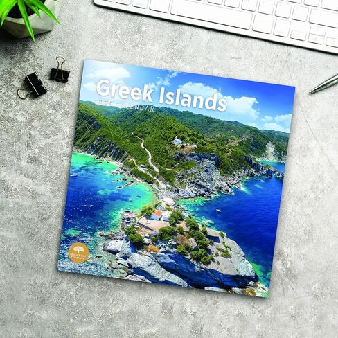 Bright Day Calendars 2025 Greek Islands Monthly Wall Calendar - Beautiful Destination (12 x 12 Inch) in Kuwait