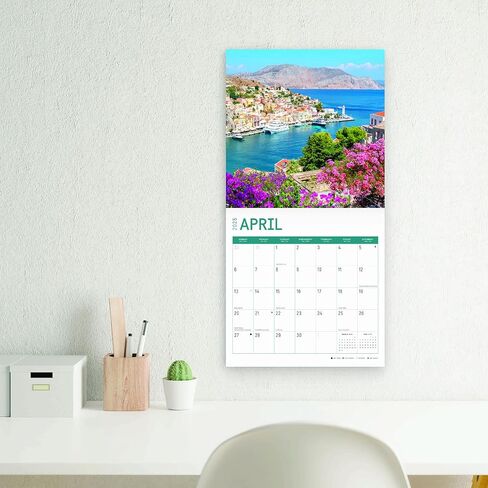 Bright Day Calendars 2025 Greek Islands Monthly Wall Calendar - Beautiful Destination (12 x 12 Inch) in Kuwait