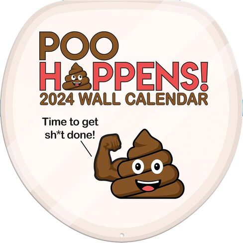 TURNER LICENSING Poo Happens 12X12 Die Cut Wall Calendar (24998075102) in Saudi Arabia