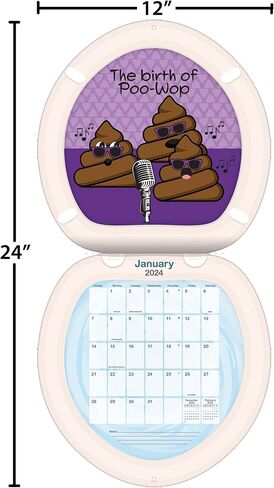 TURNER LICENSING Poo Happens 12X12 Die Cut Wall Calendar (24998075102) in Saudi Arabia
