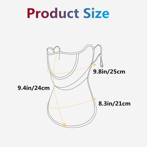 Unisex Sunscreen Mask with Detachable Hat-Brim Adjustable Ear Loop Breathable Ice Silk Face Cover UV Protection for Summer Outdoor Sports Grey in Saudi Arabia