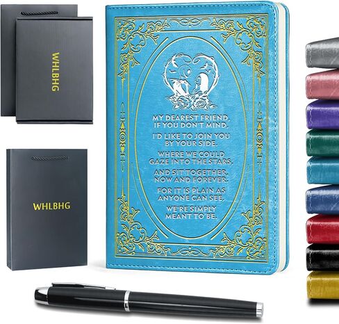 Jack and Sally Inspired Gift My Dearest Friend Leather Journal Nightmare Gift Movie Fan Gift Friend Gift Multi color Journal,1 Pack (Light Blue) (JACK FRIEND-Light Blue) in Saudi Arabia