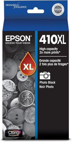 EPSON 410 Claria Premium Ink High Capacity Photo Black Cartridge (T410XL120) Works with Expression Premium XP-530, XP-630, XP-640, XP-7100, XP-830 in Saudi Arabia