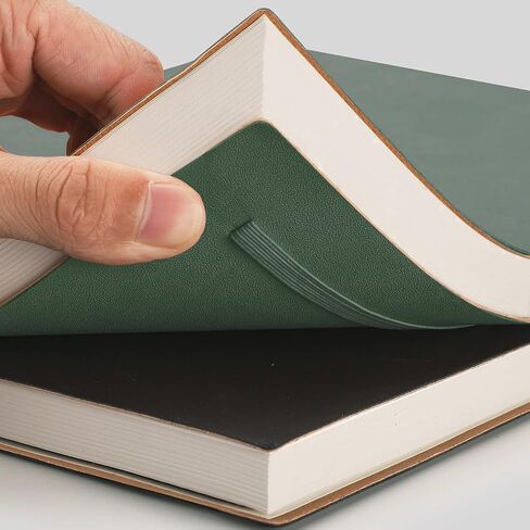 AHGXG BULLET DOTTED JOURNAL 2 Pack - B5 دفتر Notebook Grid Grid Grid (7.6 '× 10' ') مع ورق نقطة 120gsm كثيف ، غطاء جلدي ناعم ، إجمالي 384 صفحة ، الجيب الداخلي - Blackgreen in Kuwait