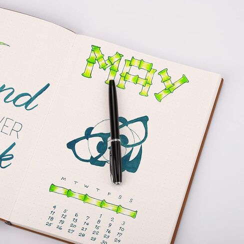 AHGXG Bullet Dotted Journal 2 Pack - B5 Large Journal Dot Grid Notebook (7.6'' X 10'') with Thick 120gsm Dot Paper, Soft Leather Cover, Total 384 Pages, Inner Pocket - BlackGreen in Kuwait
