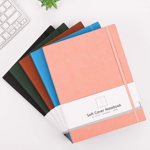 AHGXG Bullet Dotted Journal 2 Pack - B5 Large Journal Dot Grid Notebook (7.6'' X 10'') with Thick 120gsm Dot Paper, Soft Leather Cover, Total 384 Pages, Inner Pocket - BlackGreen in Kuwait