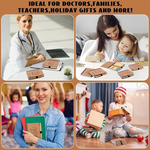 20 Sets Employee Appreciation Gifts Inspirational Spiral Notebooks with Sticky Notes Notepads Motivational Bamboo Ballpoint Pens for Nurse Coworker Teacher (THANK YOU) in Kuwait