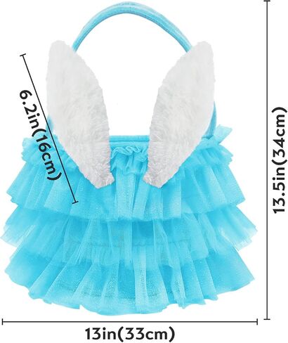 سلة عيد الفصح Tutu ، تول زاحف اللون الوردي مع أذنين أرنب رقيق ، حفل عيد الفصح يفضل الحفلات الهدايا للبنات ، وبيض البيض. in Kuwait