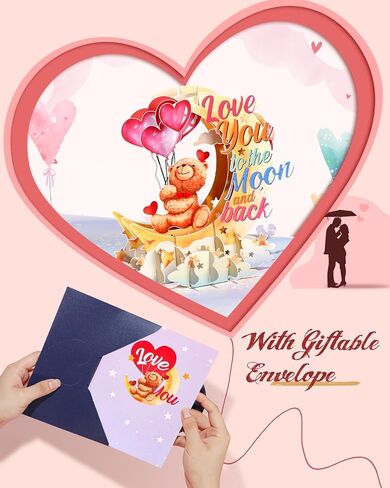 بطاقة عيد الحب المنبثقة - Fairy Unicorn Mushroom House بطاقات الذكرى السنوية ثلاثية الأبعاد مع الأظرف ، والزهرة الرومانسية غريب الأطوار بطاقة عيد ميلاد سعيد للبنات زوجة زوجة زوجة الزوجين in Kuwait