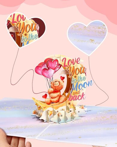 بطاقة عيد الحب المنبثقة - Fairy Unicorn Mushroom House بطاقات الذكرى السنوية ثلاثية الأبعاد مع الأظرف ، والزهرة الرومانسية غريب الأطوار بطاقة عيد ميلاد سعيد للبنات زوجة زوجة زوجة الزوجين in Kuwait