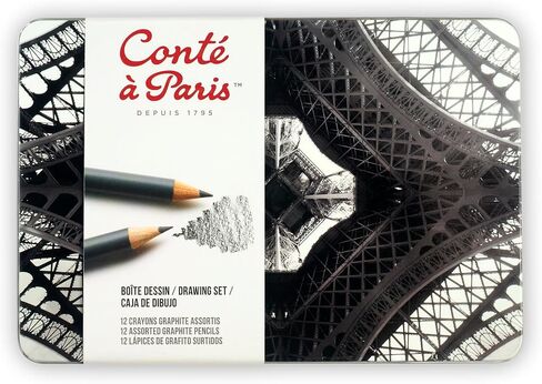 Conté à Paris 12 Count Assorted Graphite Pencil Drawing Set in Kuwait