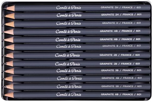 Conté à Paris 12 Count Assorted Graphite Pencil Drawing Set in Kuwait