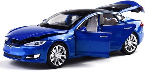 Toy Car Model S Alloy Model Cars Pull Back Vehicles 1/32 Scale Car Toys for Toddlers Kids (Blue) in Saudi Arabia