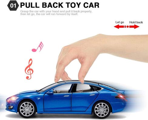 Toy Car Model S Alloy Model Cars Pull Back Vehicles 1/32 Scale Car Toys for Toddlers Kids (Blue) in Saudi Arabia