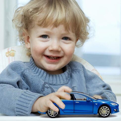 Toy Car Model S Alloy Model Cars Pull Back Vehicles 1/32 Scale Car Toys for Toddlers Kids (Blue) in Saudi Arabia