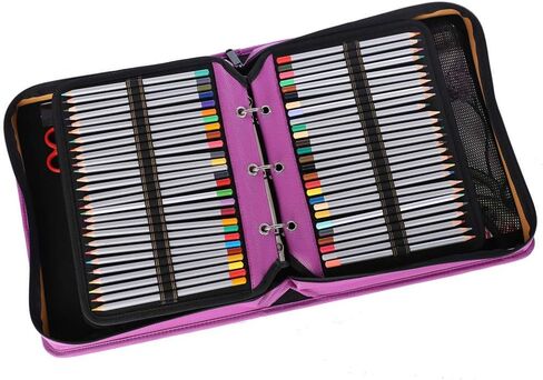 شولانر 180 فتحات قلم رصاص يترك طباعة أقلام الرصاص الملونة حامل سعة كبيرة محمولة قلم رصاص منظم (أرجواني ، 180) in Kuwait