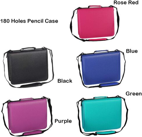 شولانر 180 فتحات قلم رصاص يترك طباعة أقلام الرصاص الملونة حامل سعة كبيرة محمولة قلم رصاص منظم (أرجواني ، 180) in Kuwait